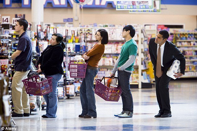 Retail Mall Long Queue